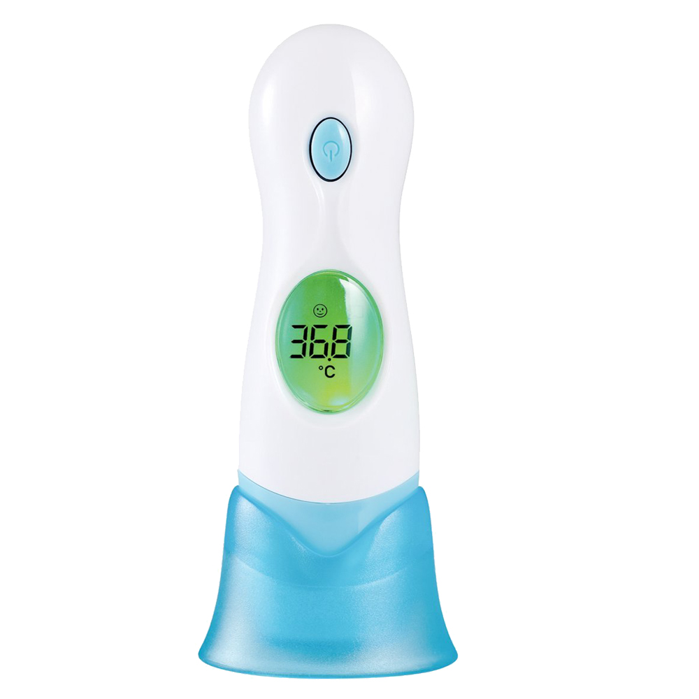 Medical Forehead and Ear Thermometer Temperature and Fever Health Alert